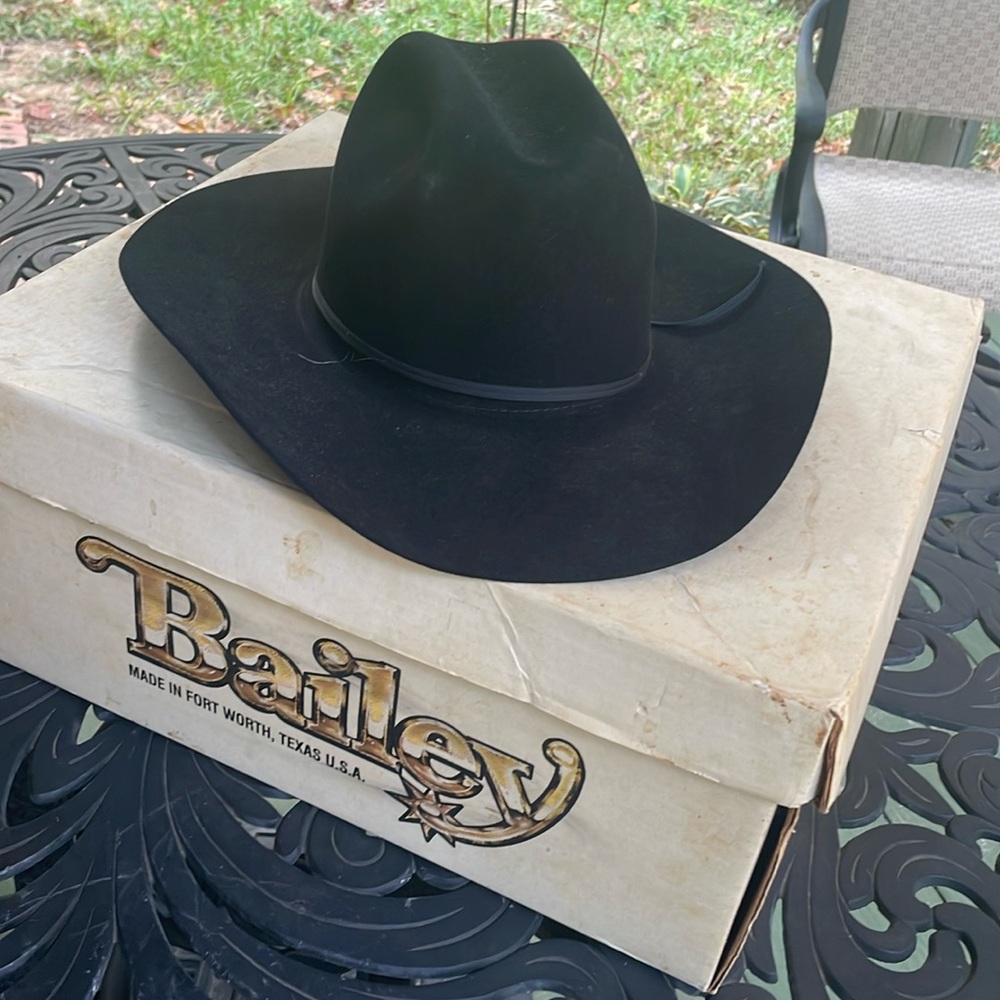 Bailey Black felt wester cowboy hat size 7.5